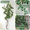2Pack 14Ft Flame Retardant Artificial Ivy Scindapsus Leaves Bendable Fake Green Plants Vines Ivy Garland Wreath Silk Hanging Rattan Bedroom Wedding Party Garden Wall Table Front Door Ceiling Decor
